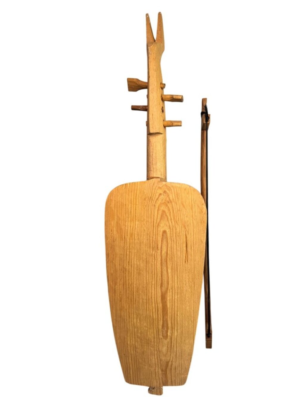 Vintage Hand Carved Wood African String Instrument Wall Art Sculpture 22” - Picture 9 of 9